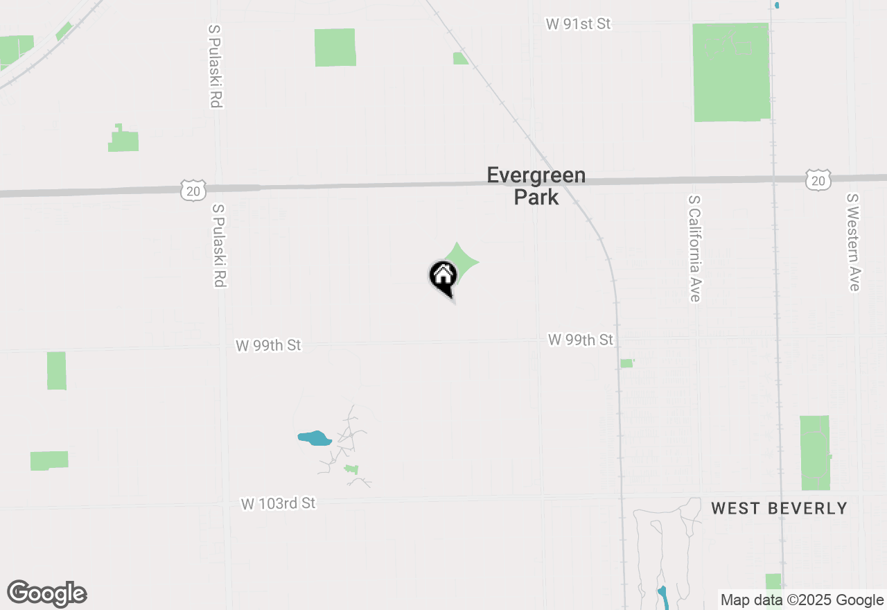 Map of 9809 S Trumbull Avenue, Evergreen Park, IL 60805