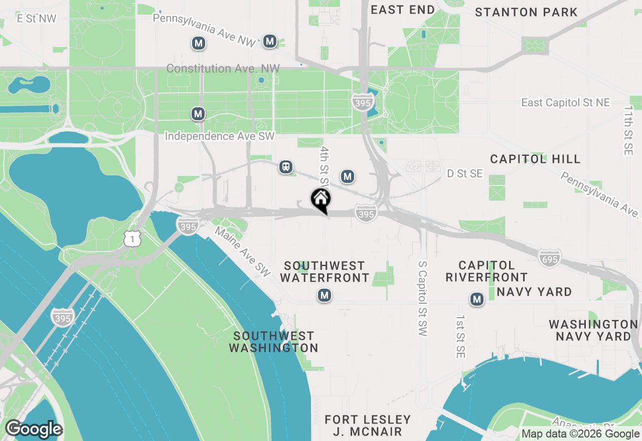 Map of 609 4th Street Sw, Washington, DC 20024