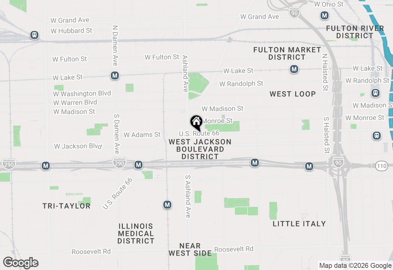 Map of 1529 W Adams Street, Chicago, IL 60607