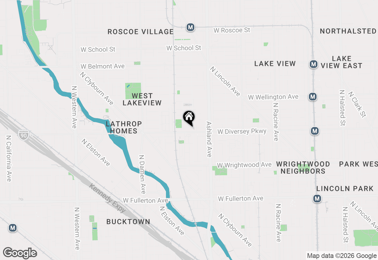 Map of 1712 W Diversey Parkway #2, Chicago, IL 60614