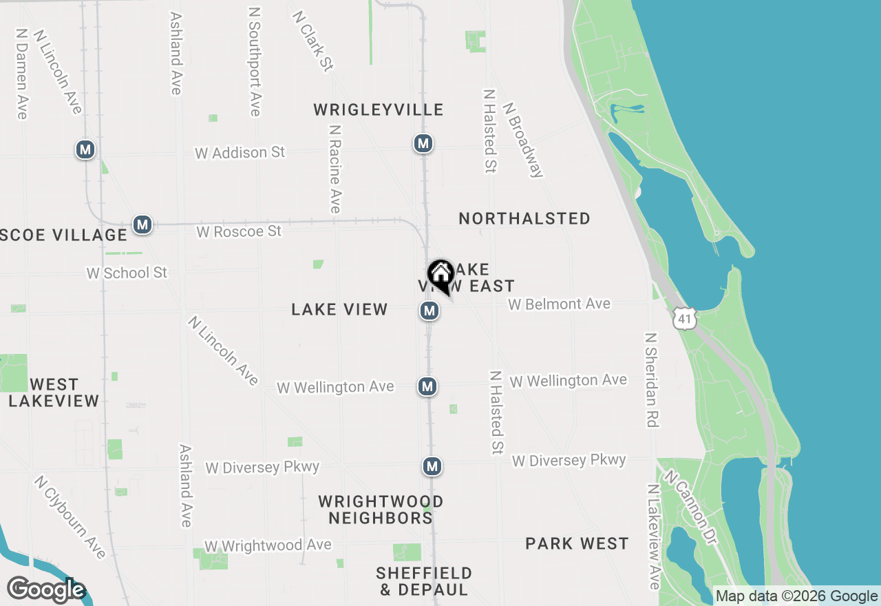 Map of 3207 N Wilton Avenue #3, Chicago, IL 60657