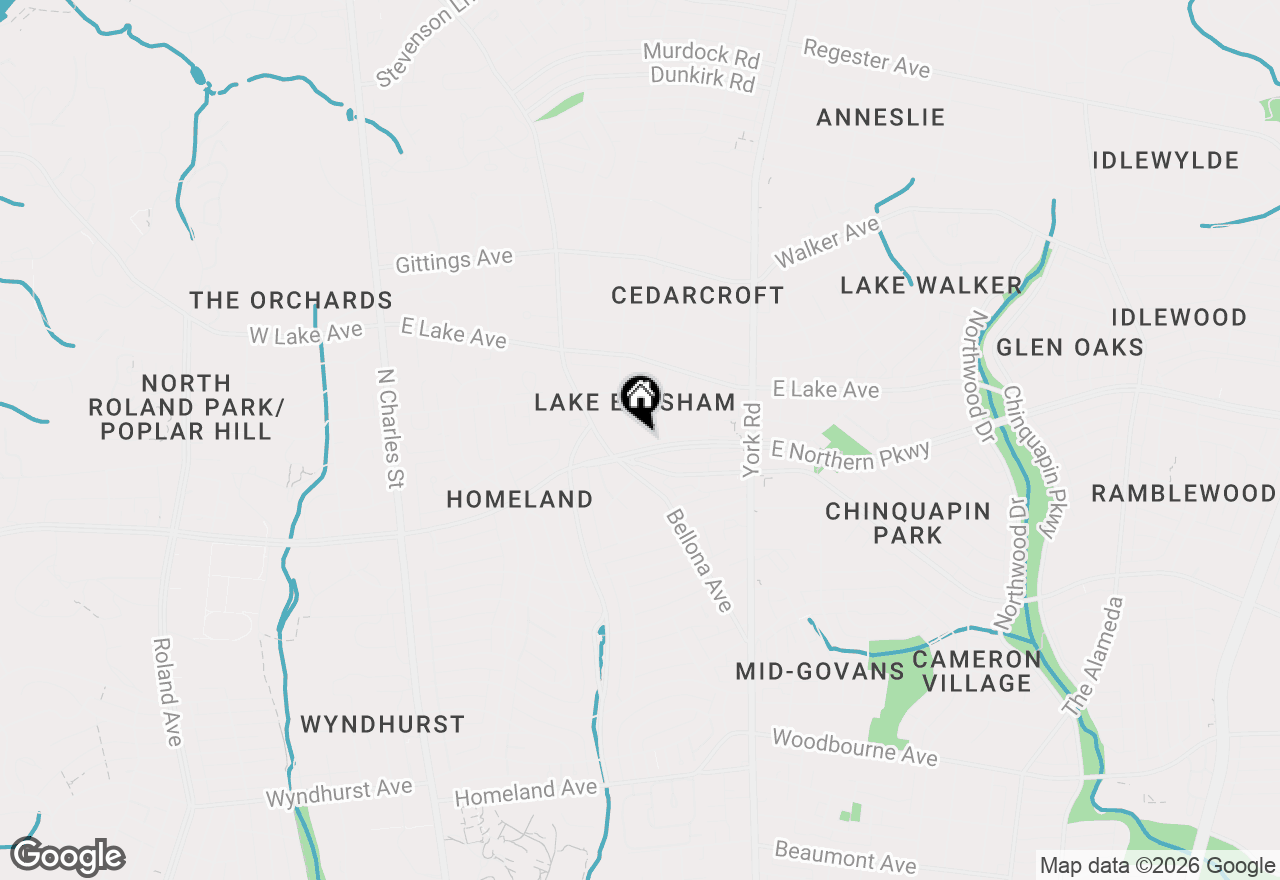 Map of 300 Evesham Avenue, Baltimore, MD 21212
