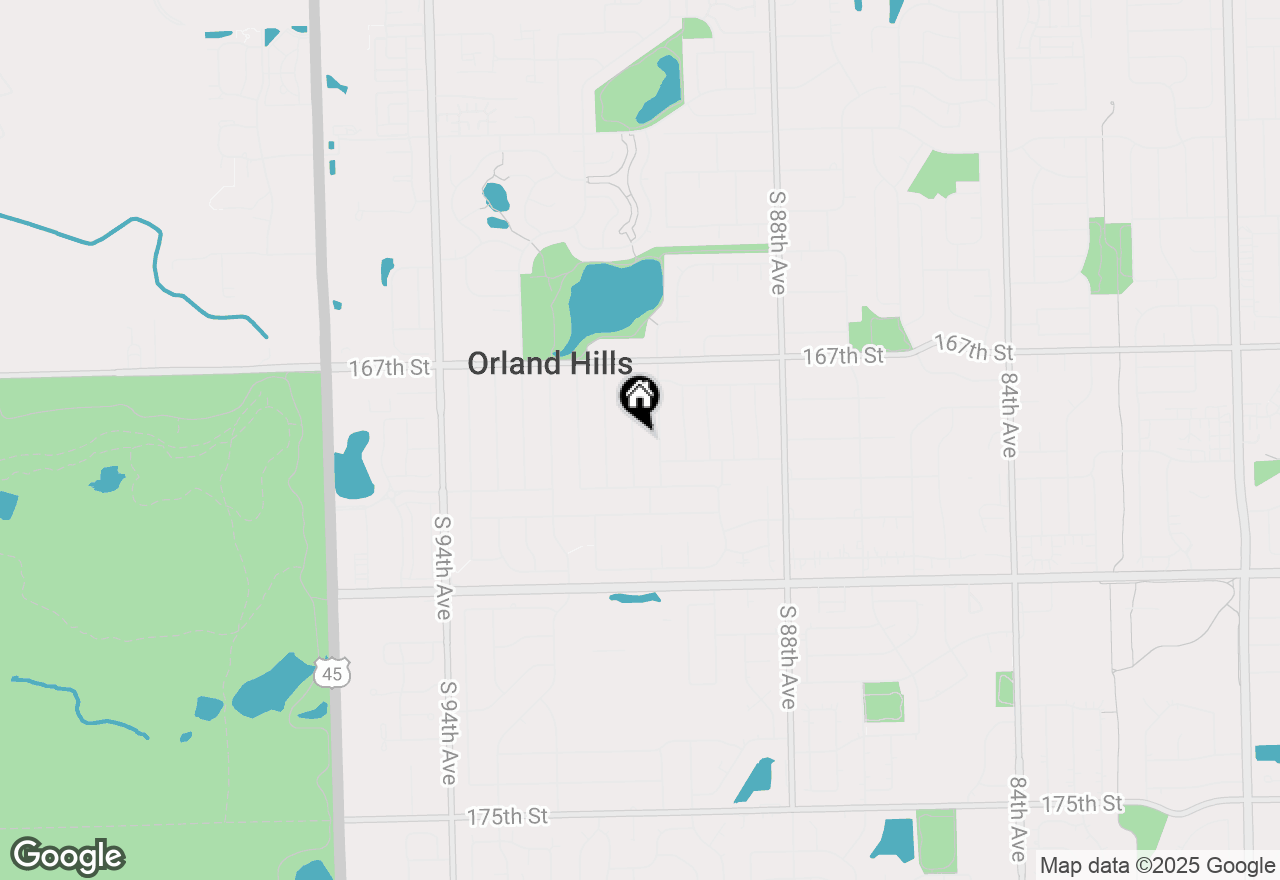 Map of 16805 Hilltop Avenue, Orland Hills, IL 60487