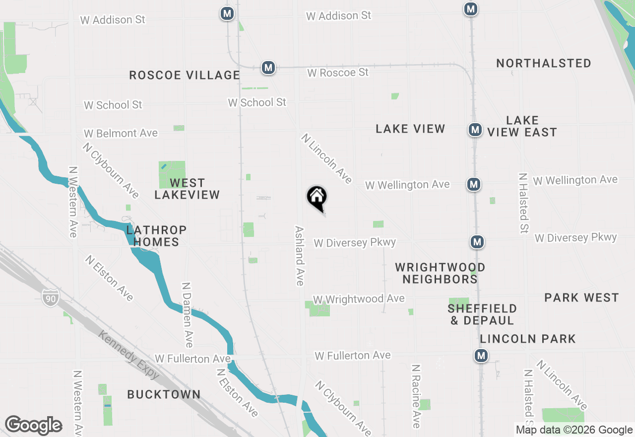 Map of 1525 W George Street #1, Chicago, IL 60657