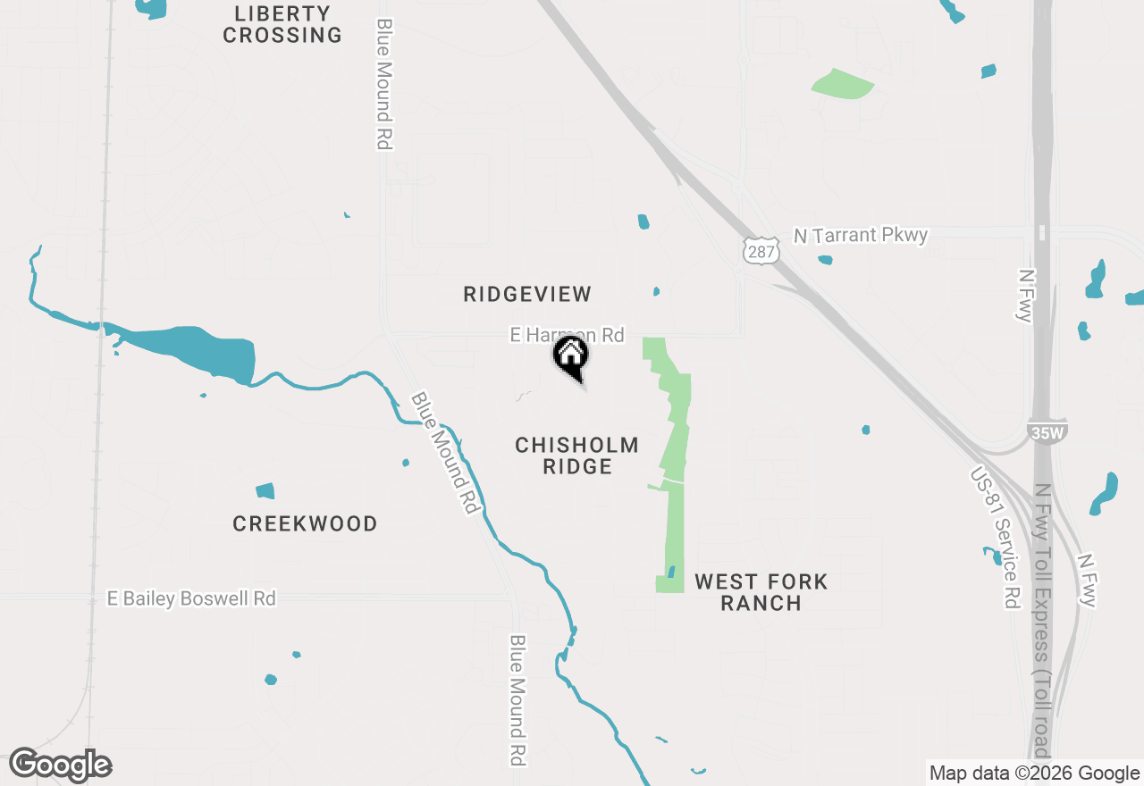 Map of 8509 Hawks Nest Drive, Fort Worth, TX 76131