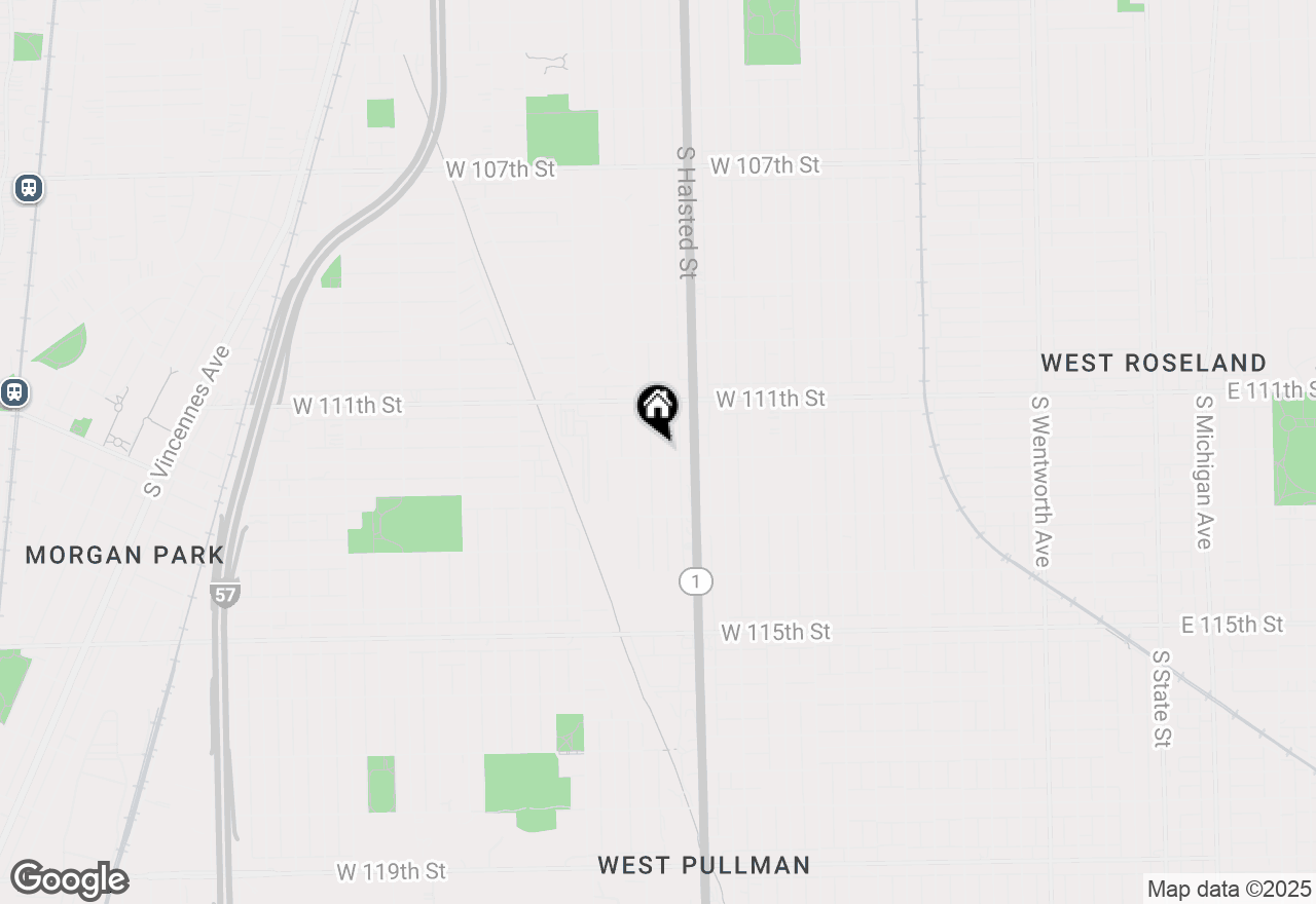 Map of 11154 S Green Street, Chicago, IL 60643