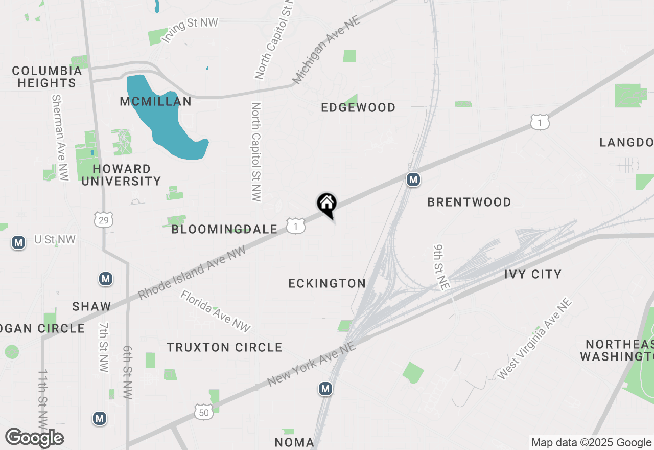 Map of 205 V Street Ne, Washington, DC 20002