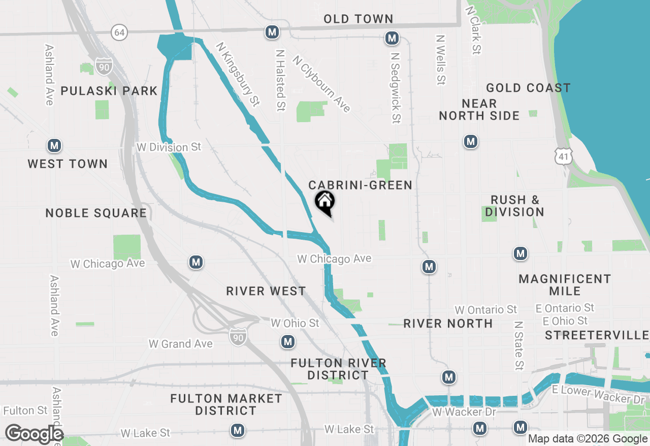 Map of 900 N Kingsbury Street #1071, Chicago, IL 60610