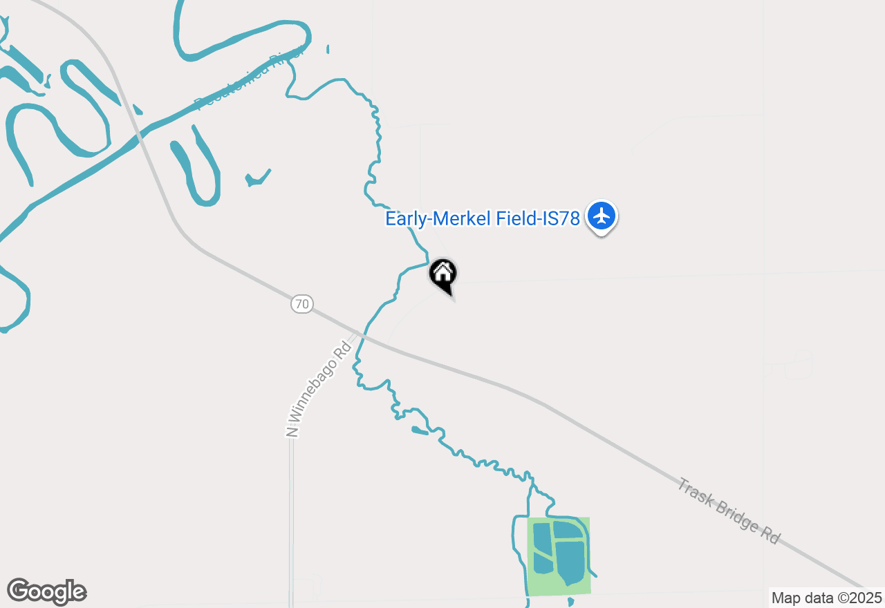 Map of 10520 Cemetery Road, Pecatonica, IL 61063