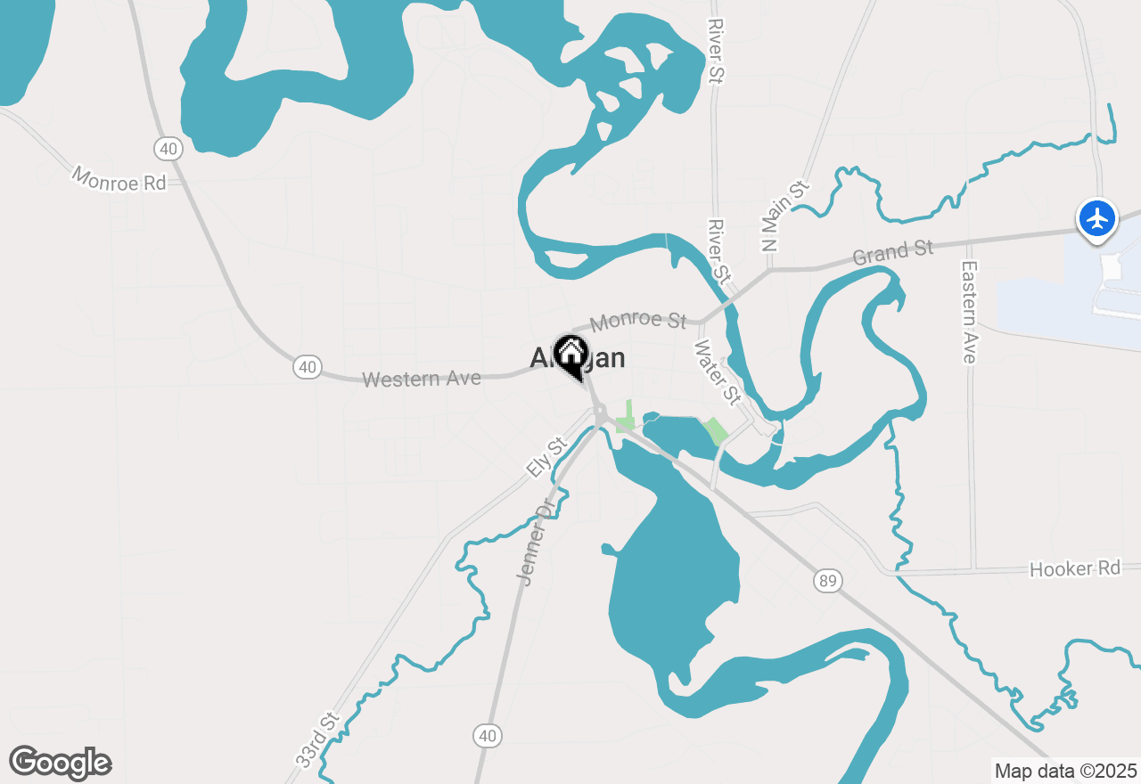 Map of 521 Trowbridge Street, Allegan, MI 49010