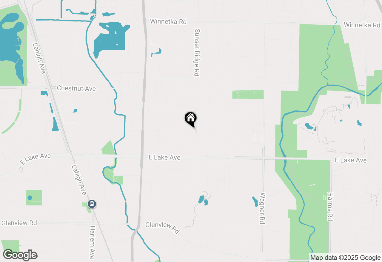 Map of 1525 Evergreen Terrace, Glenview, IL 60025