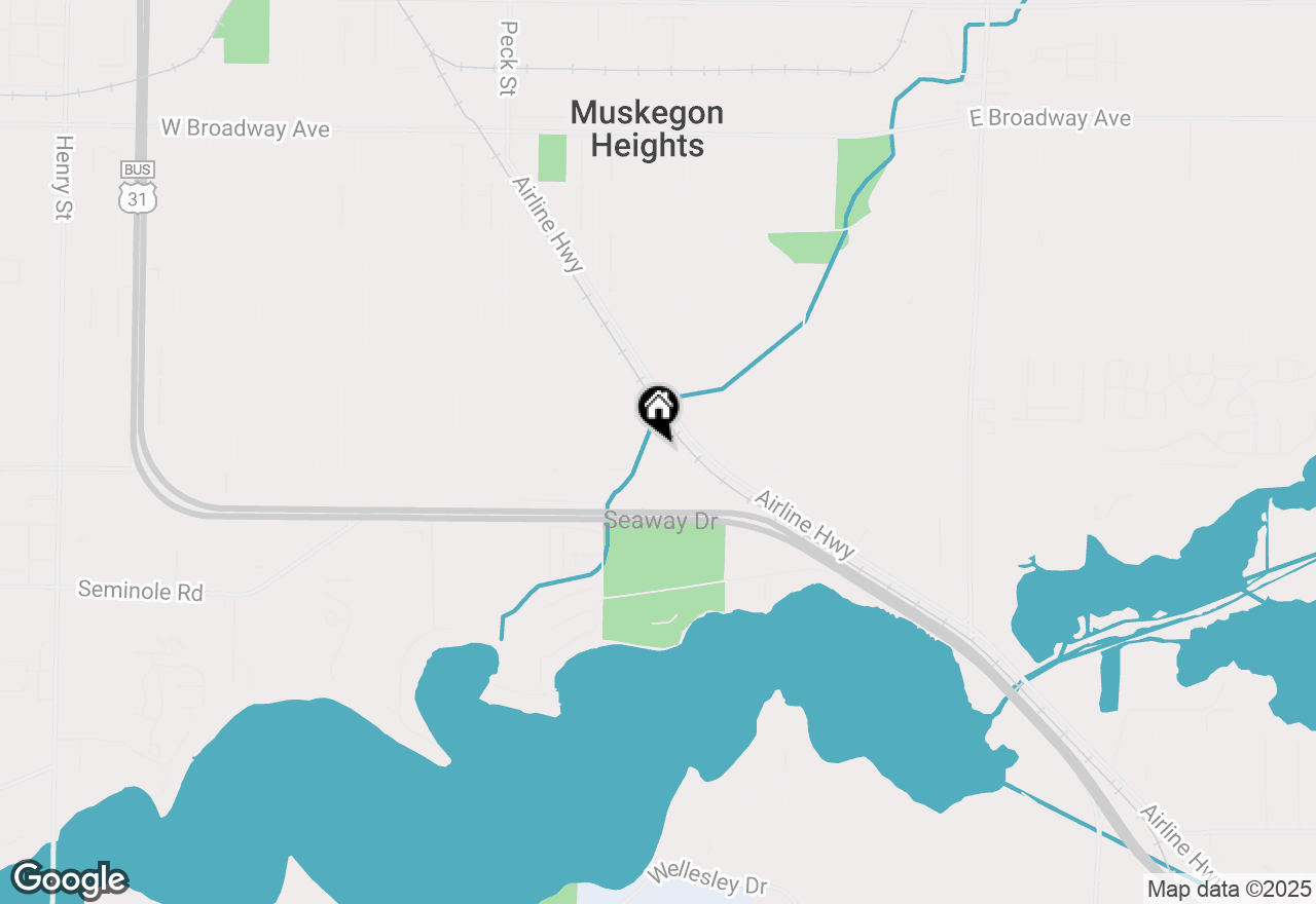 Map of 3355 Merriam Street, Muskegon Heights, MI 49444