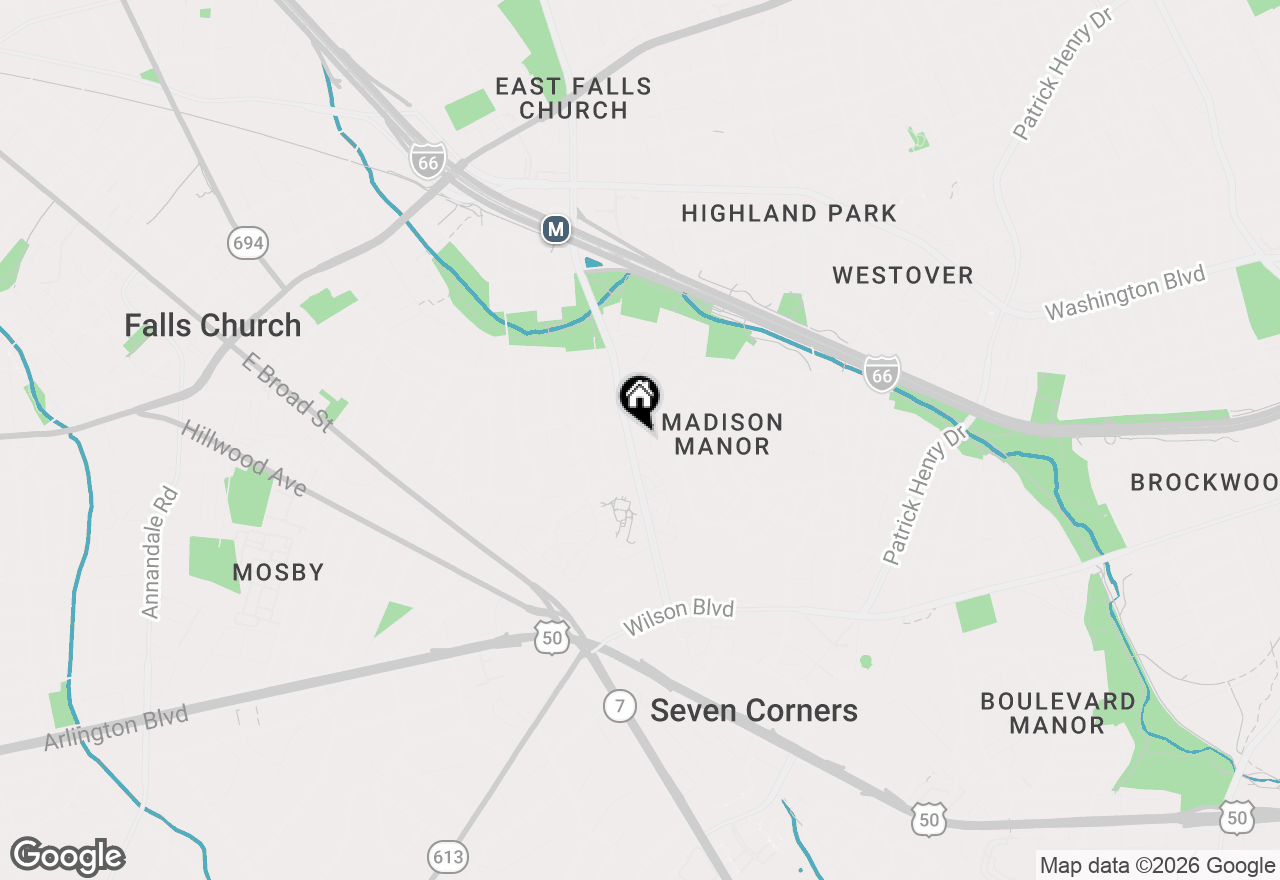 Map of 6366 11th Road N, Arlington, VA 22205