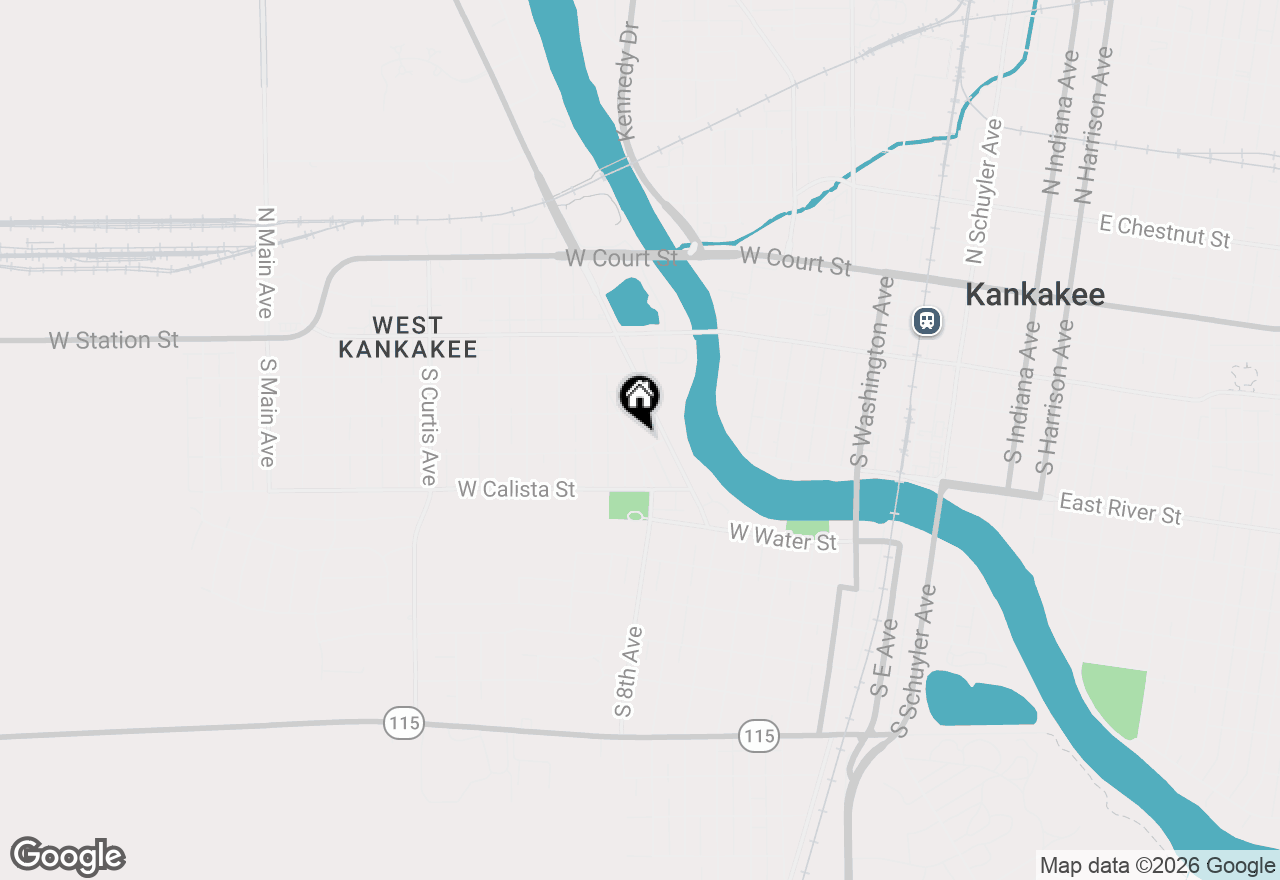 Map of 580 S Enos Avenue, Kankakee, IL 60901