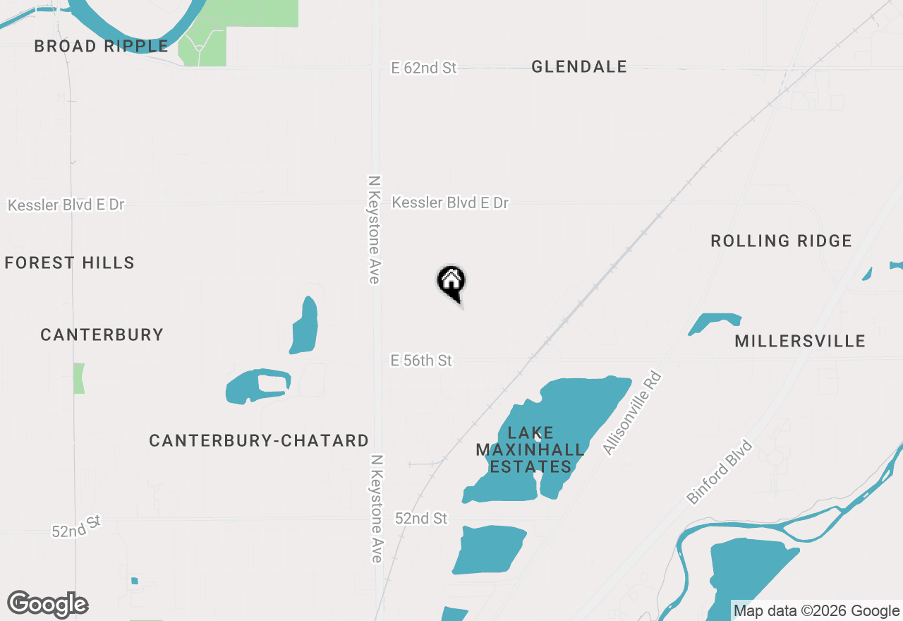 Map of 5720 N Rural Street, Indianapolis, IN 46220