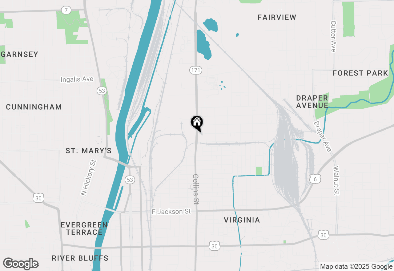 Map of 824 N Collins Street, Joliet, IL 60432