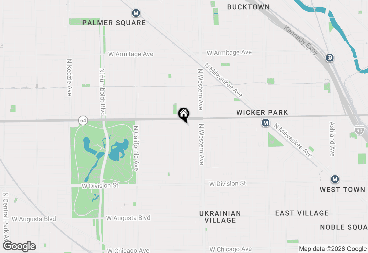 Map of 1532 N Campbell Avenue #3, Chicago, IL 60622
