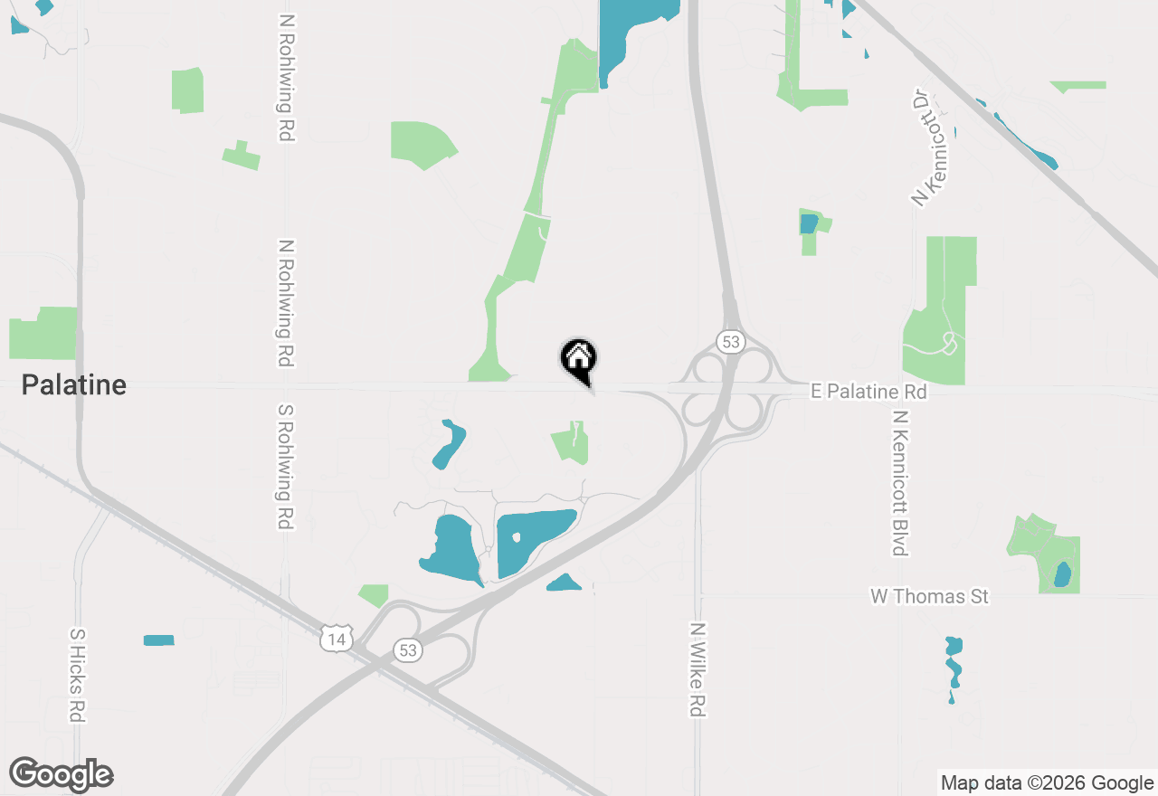 Map of 1353 E Palatine Road, Palatine, IL 60074