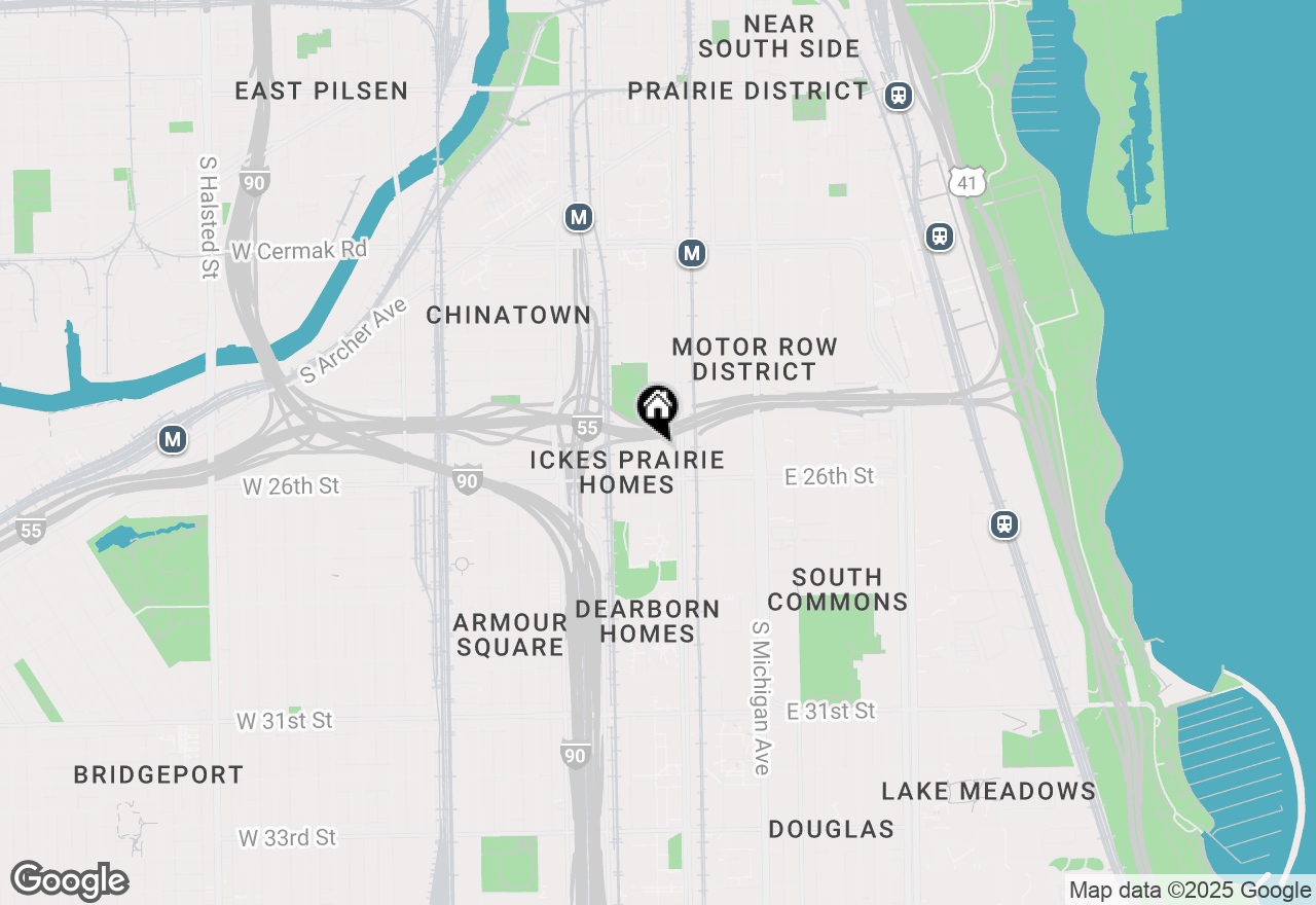 Map of 2545 S Dearborn Street #406, Chicago, IL 60616