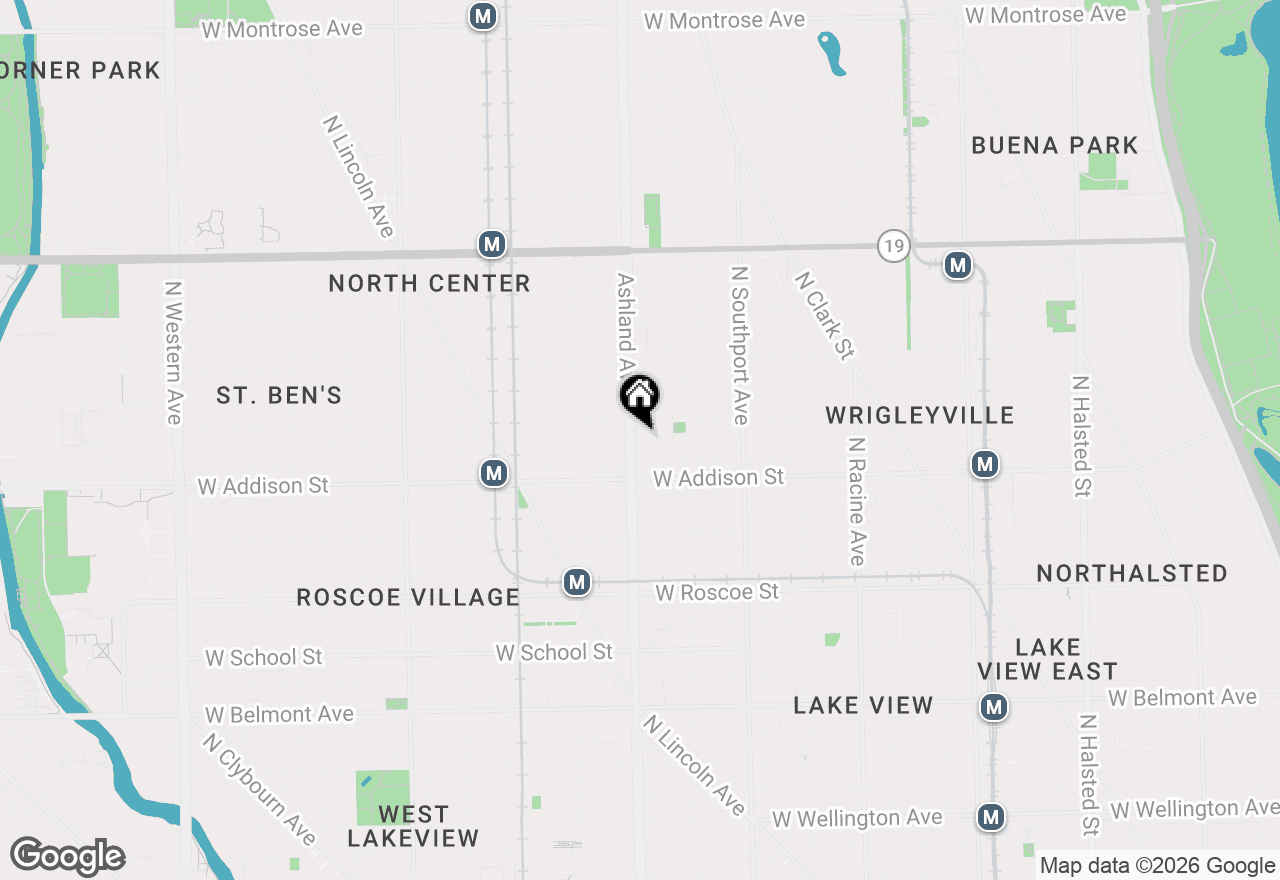 Map of 3641 N Ashland Avenue #1N, Chicago, IL 60613