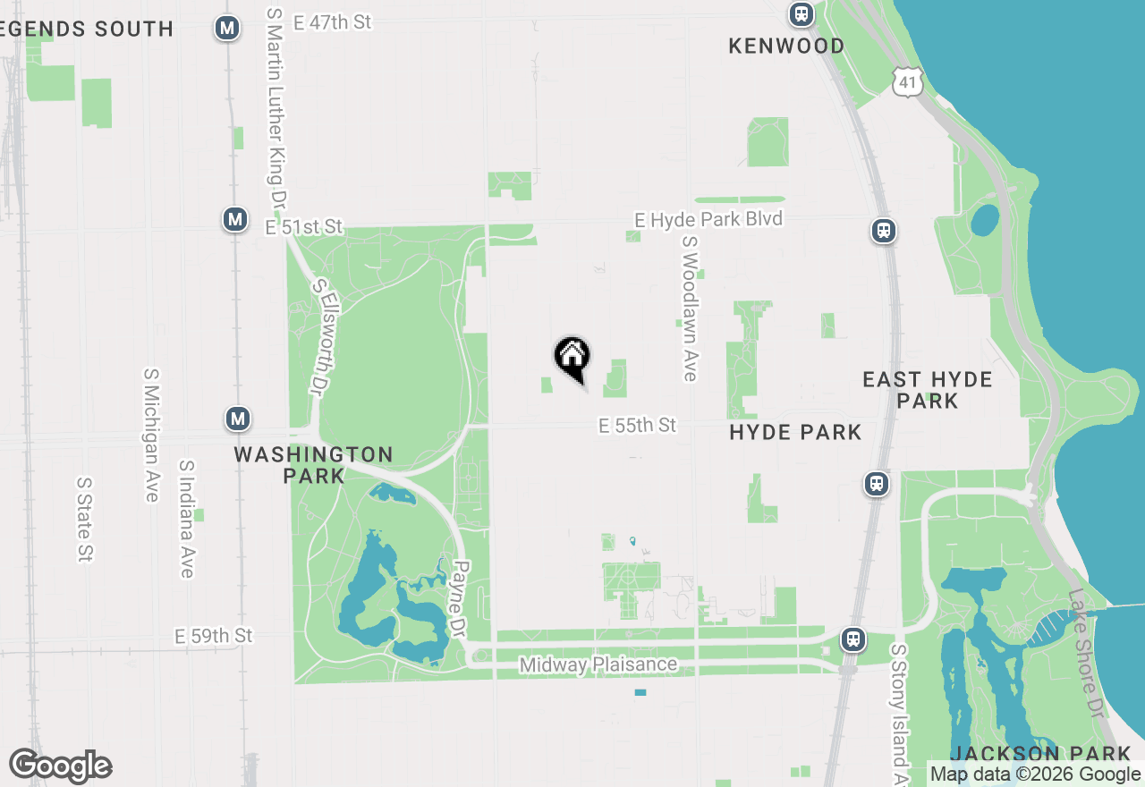 Map of 5459 S Ingleside Avenue #3S, Chicago, IL 60615