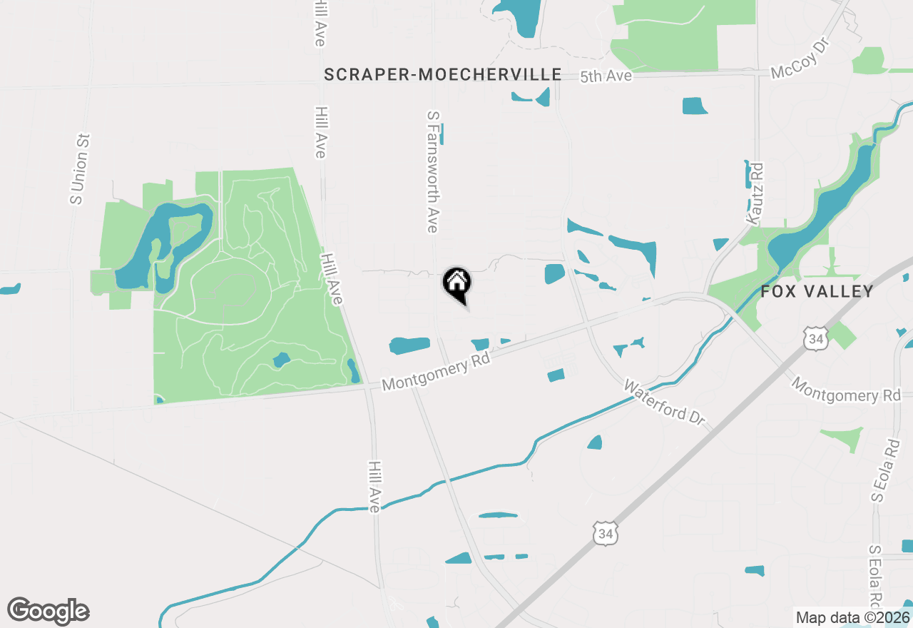 Map of 1046 Symphony Drive, Aurora, IL 60504