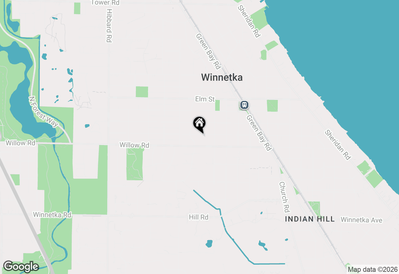 Map of 922 Ash Street, Winnetka, IL 60093