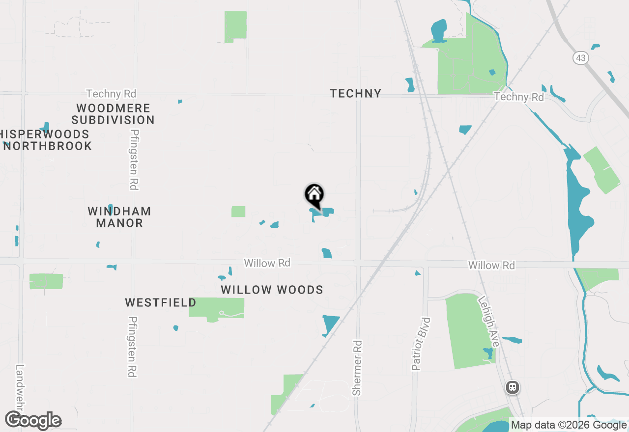 Map of 2100 Valencia Drive #203-B, Northbrook, IL 60062