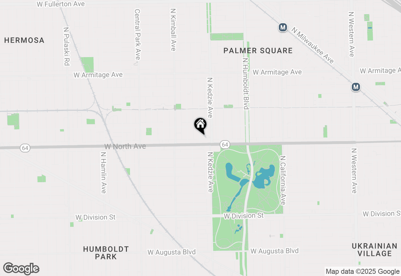 Map of 1617 N Sawyer Avenue, Chicago, IL 60647