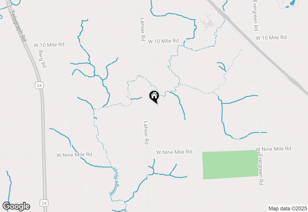 Map of 23800 Lahser Road, Southfield, MI 48033