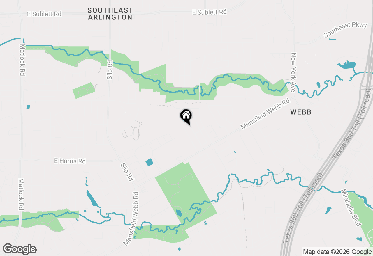 Map of 6723 Ambercrest Drive, Arlington, TX 76002