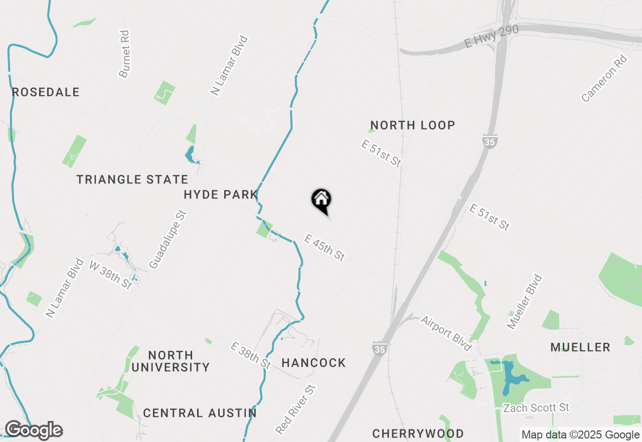 Map of 513 E 46th St, Austin, TX 78751