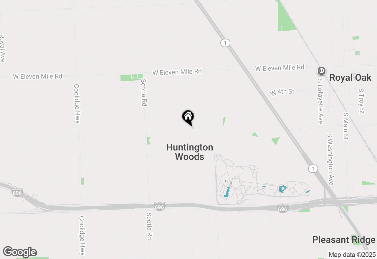 Map of 10425 Elgin Avenue, Huntington Woods, MI 48070