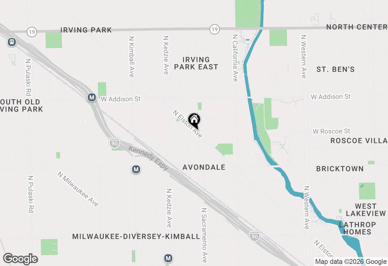 Map of 3028 W Roscoe Street #406, Chicago, IL 60618