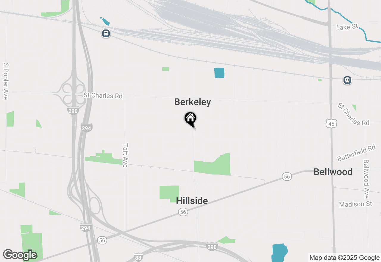 Map of 1544 N Wolf Road, Berkeley, IL 60163