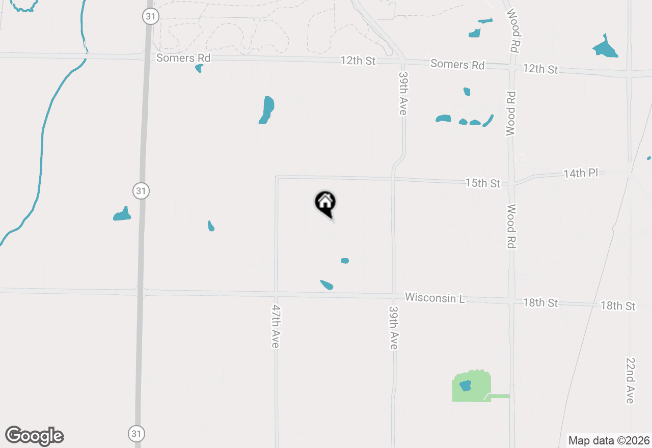 Map of 1590 43rd Ave, Kenosha, WI 53144