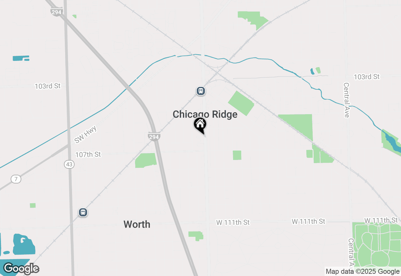 Map of 10630 Ridgeland Avenue #1B, Chicago Ridge, IL 60415