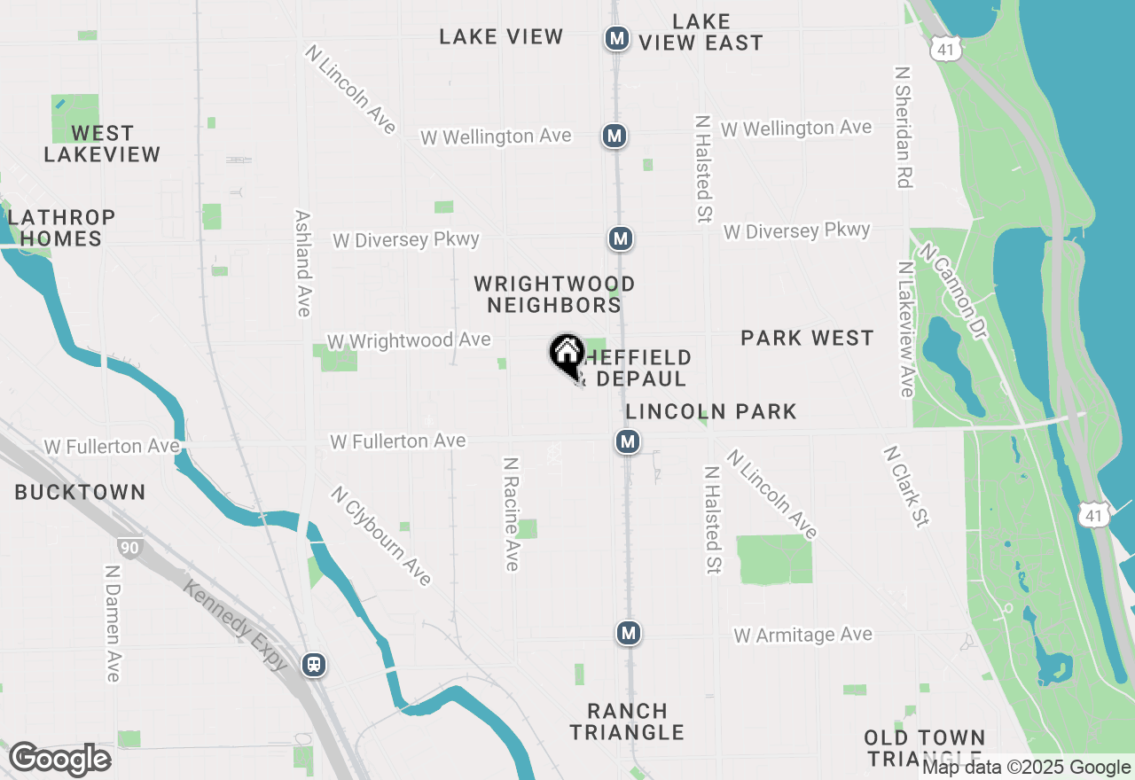 Map of 2459 N Seminary Avenue #2S, Chicago, IL 60614