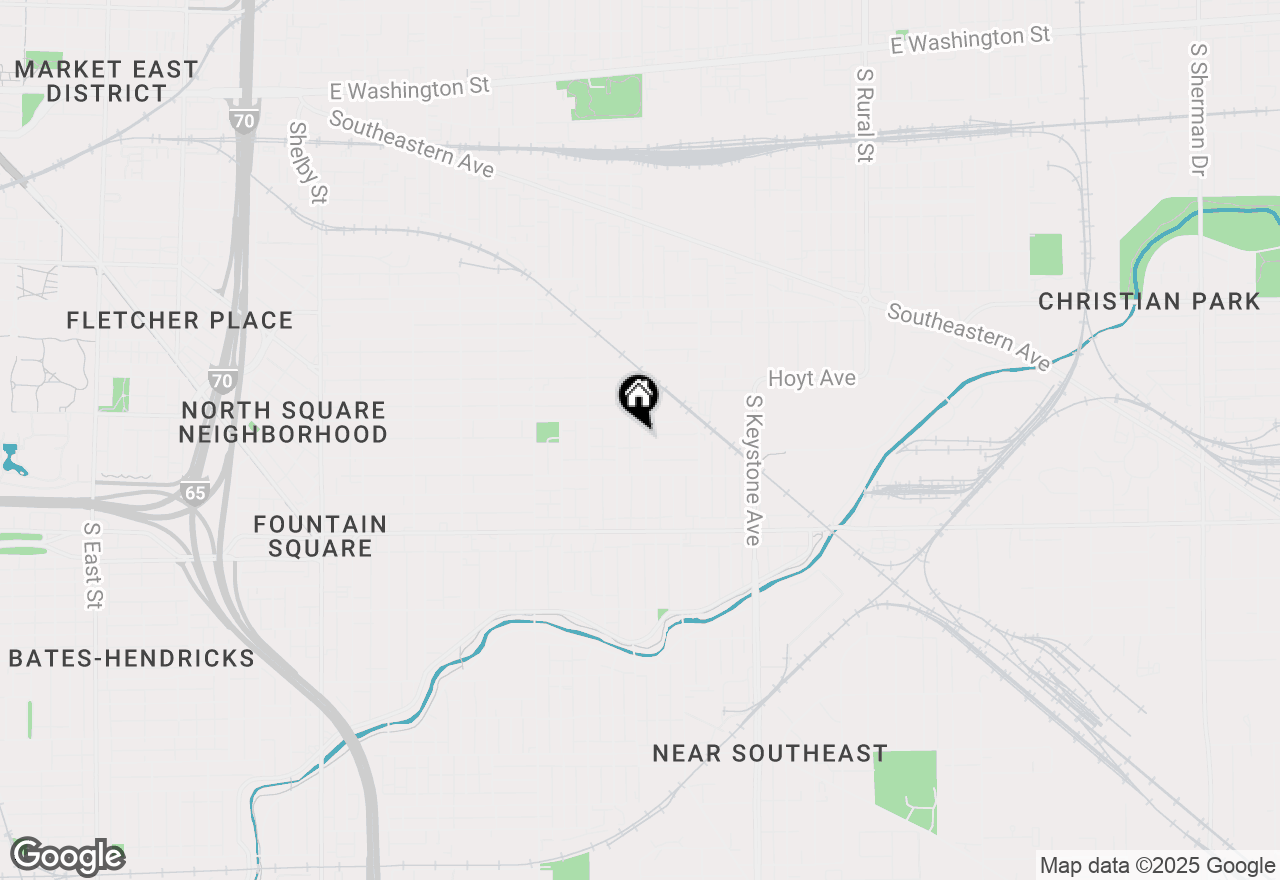 Map of 824 Harlan Street, Indianapolis, IN 46203