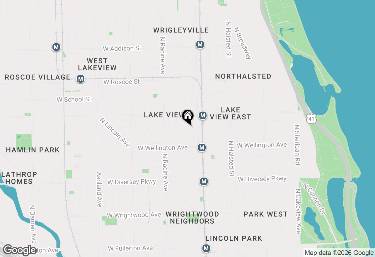 Map of 3100 N Kenmore Avenue #3J, Chicago, IL 60657