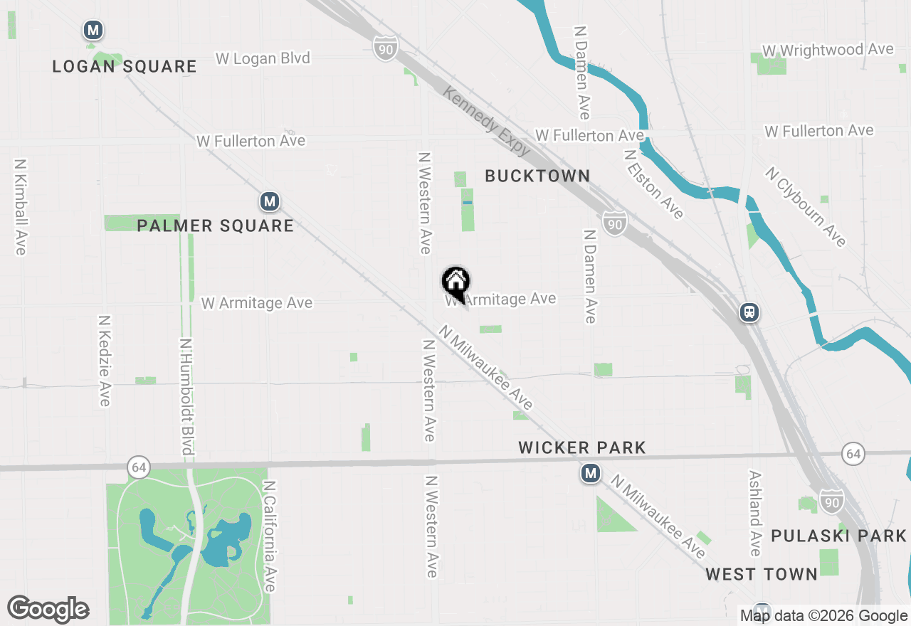 Map of 1945 N Wilmot Avenue #1F, Chicago, IL 60647