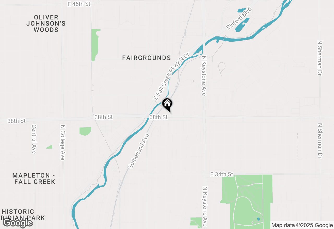 Map of 1802 E 38th Street, Indianapolis, IN 46218