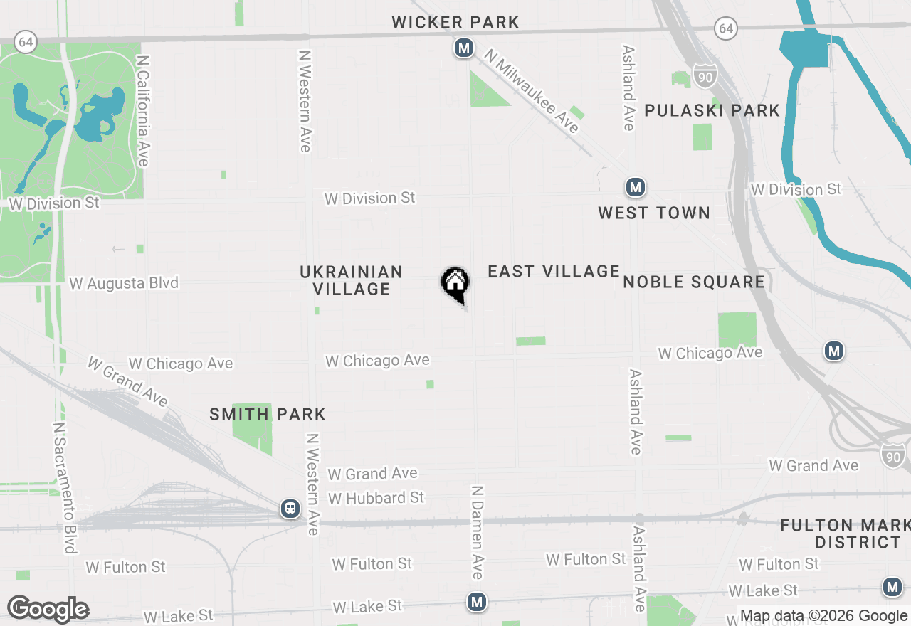Map of 2026 W Iowa Street #1, Chicago, IL 60622