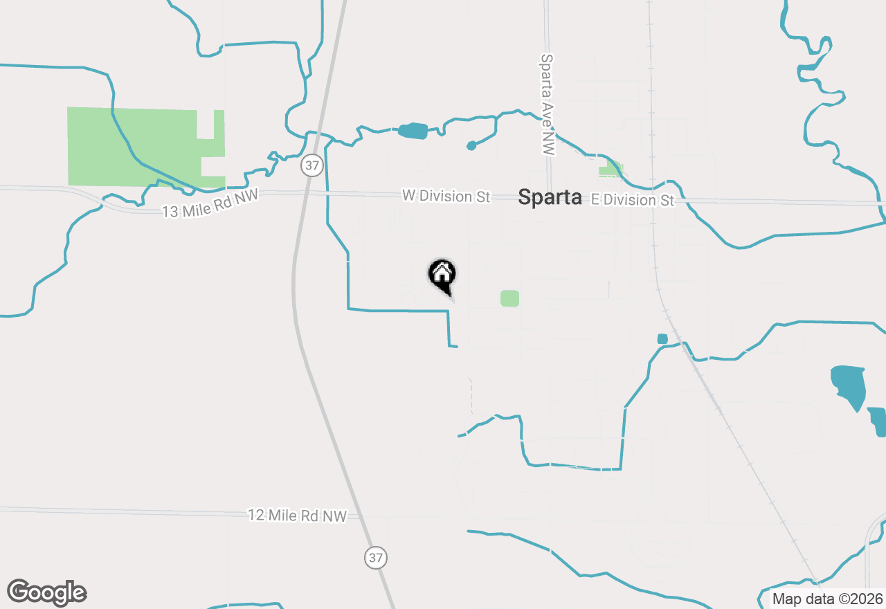 Map of 282 Creekside Street Nw, Sparta, MI 49345