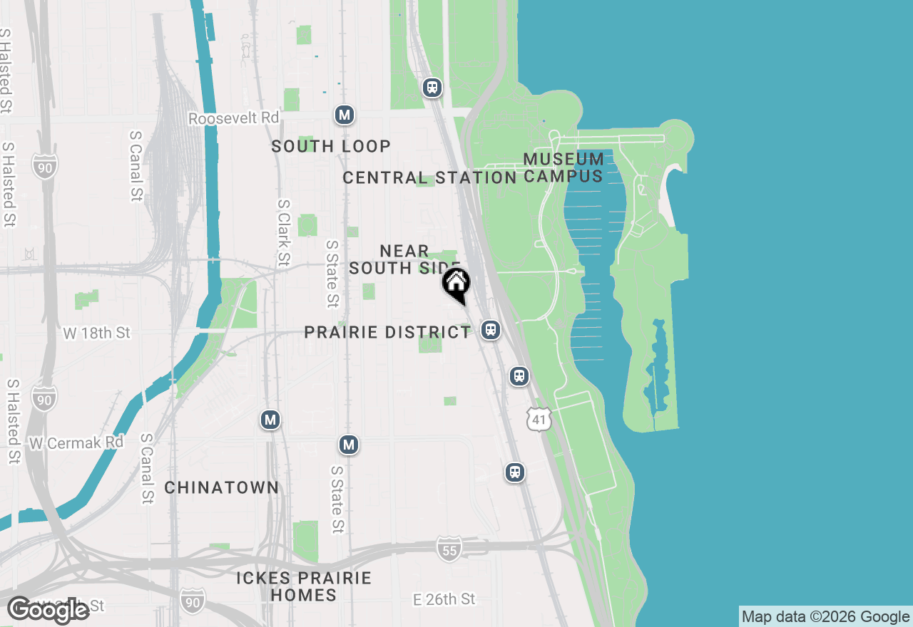Map of 1717 S Prairie Avenue #1901, Chicago, IL 60616