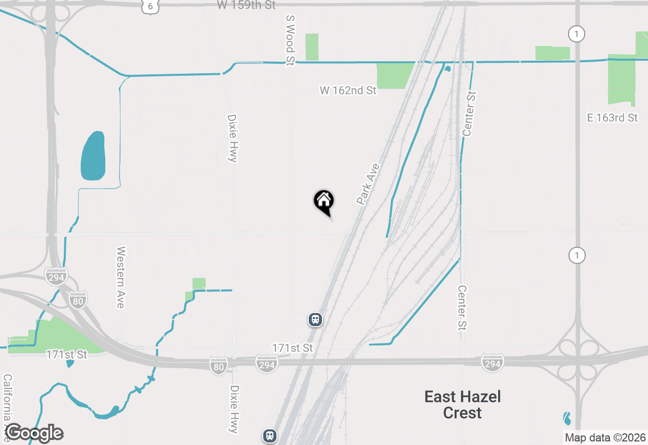 Map of 16641 Paulina Street, Markham, IL 60428