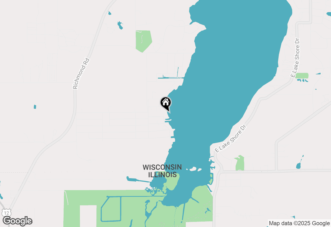 Map of 2802 Lakeshore Way, Twin Lakes, WI 53181