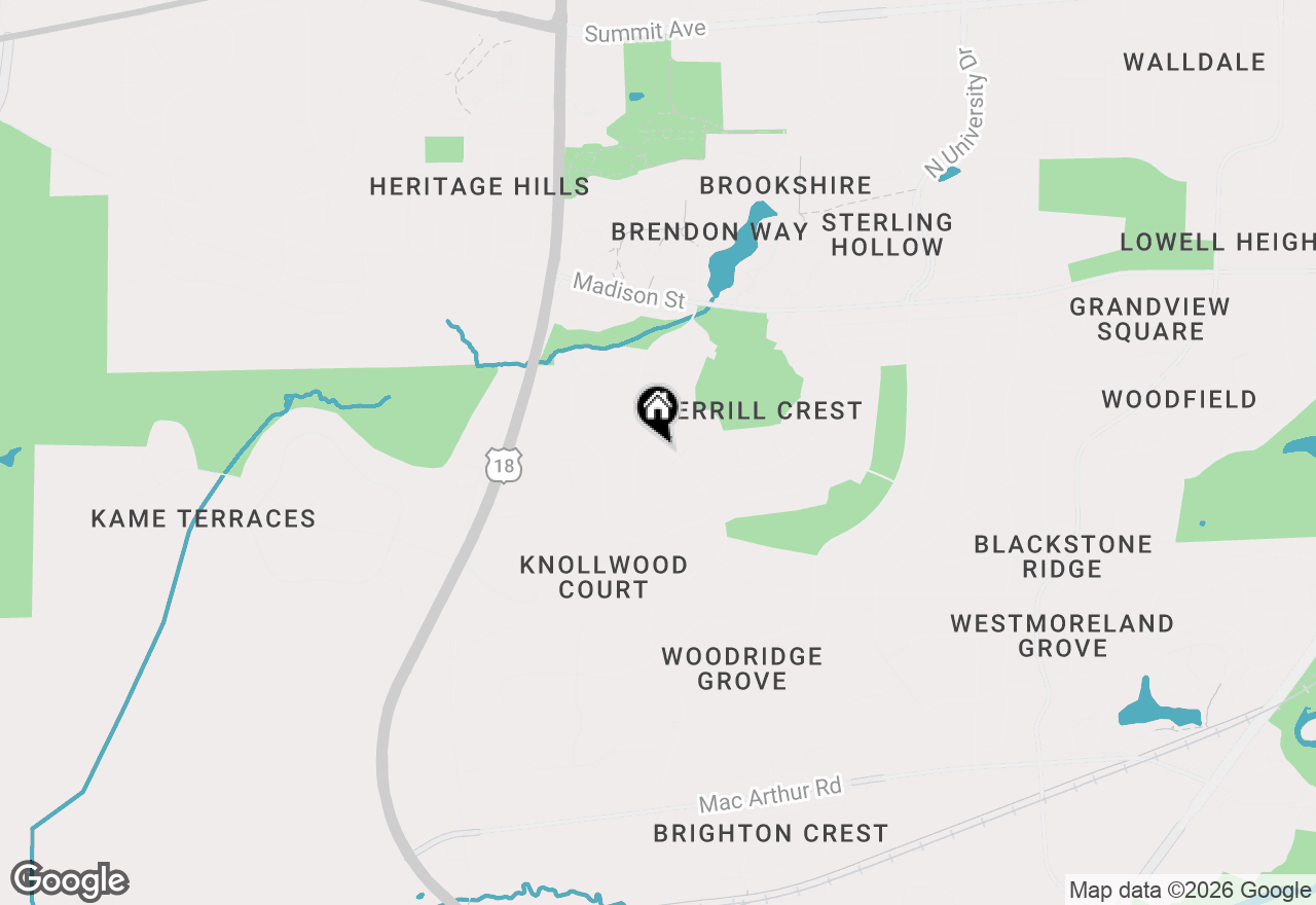 Map of 416 S Comanche Ln, Waukesha, WI 53188