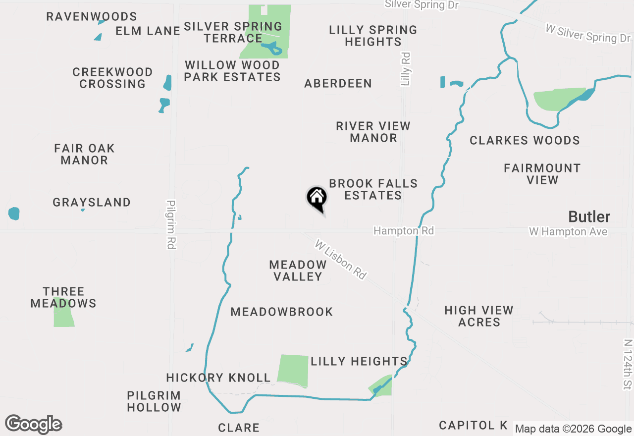 Map of N48W14572 Hampton Rd, Menomonee Falls, WI 53051