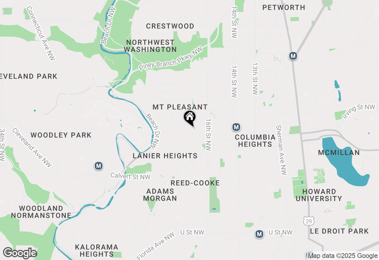 Map of 1682 Irving Street Nw #2, Washington, DC 20010